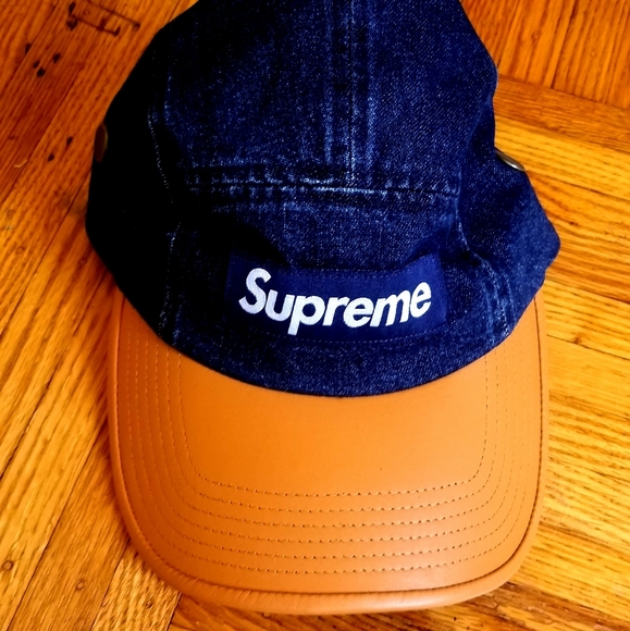 supreme denim camp cap